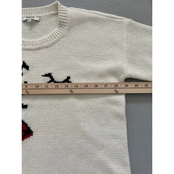 Madewell Making Faces Intarsia Knit Sweater Merino Wool Small - Picture 8 of 9